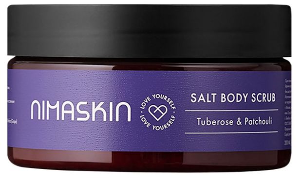 фото Скраб соляной для тела nimaskin tuberose&amp;patchouli, 200 мл