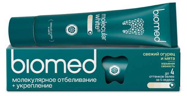 Зубная паста Biomed взрывная свежесть свежий огурец и мята, 65 г