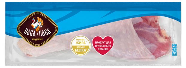 Голень индейки Пава Пава с кожей охлажденная, ~ 1,2 кг