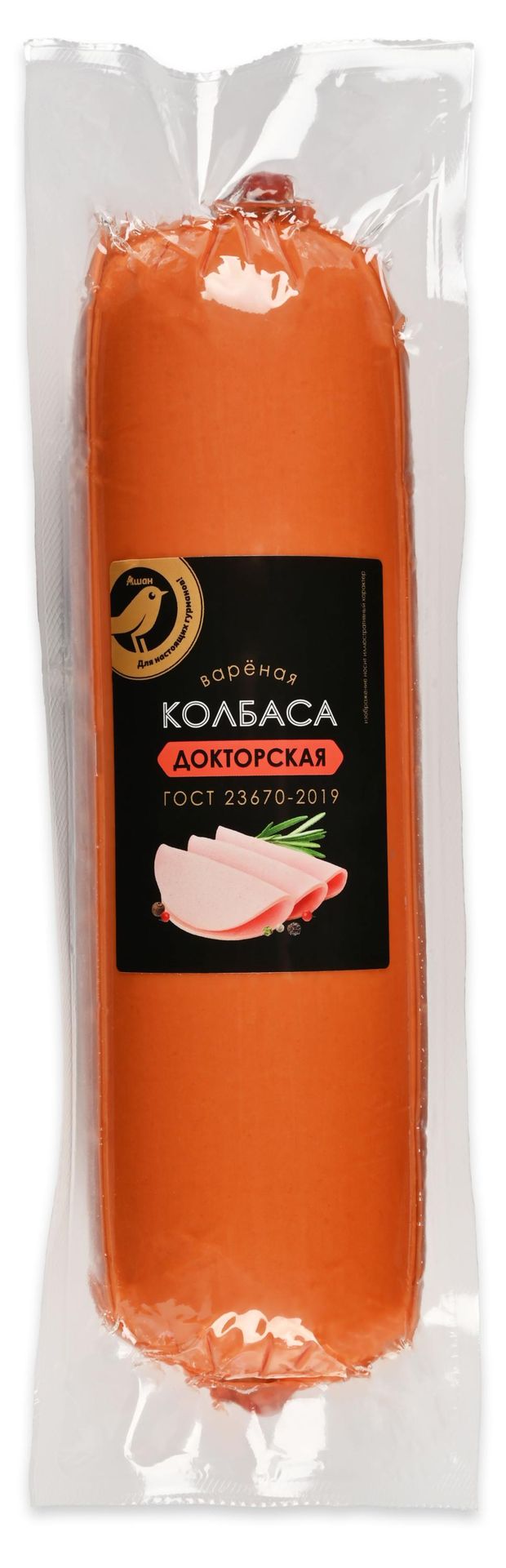 Колбаса вареная АШАН Золотая птица Докторская...