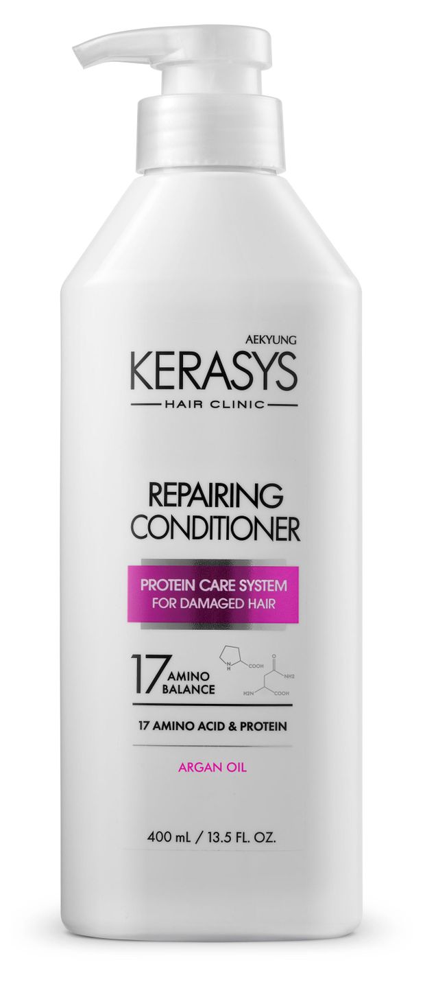 Кондиционер для волос Kerasys Hair Clinic Repairing Conditioner восстанавливающий Корея, 400 мл