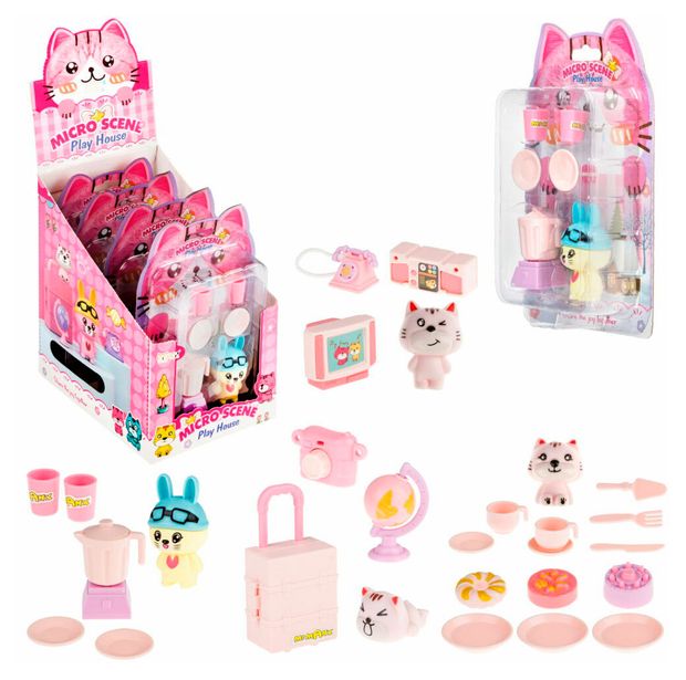 фото Набор игровой 1toy зайка или котик с аксессуарами, 1 шт в ассортименте