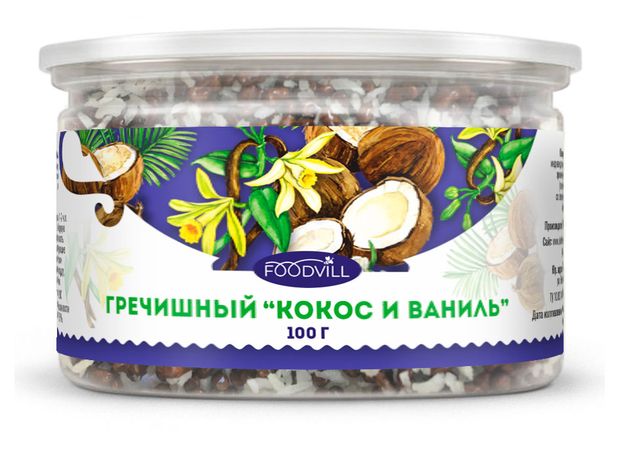 Чай гречишный FoodVill Кокос и ваниль, 100 г
