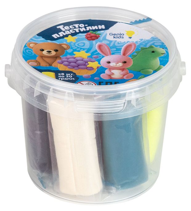 фото Тесто пластилин genio kids 8 цветов, 8 шт х 30 г