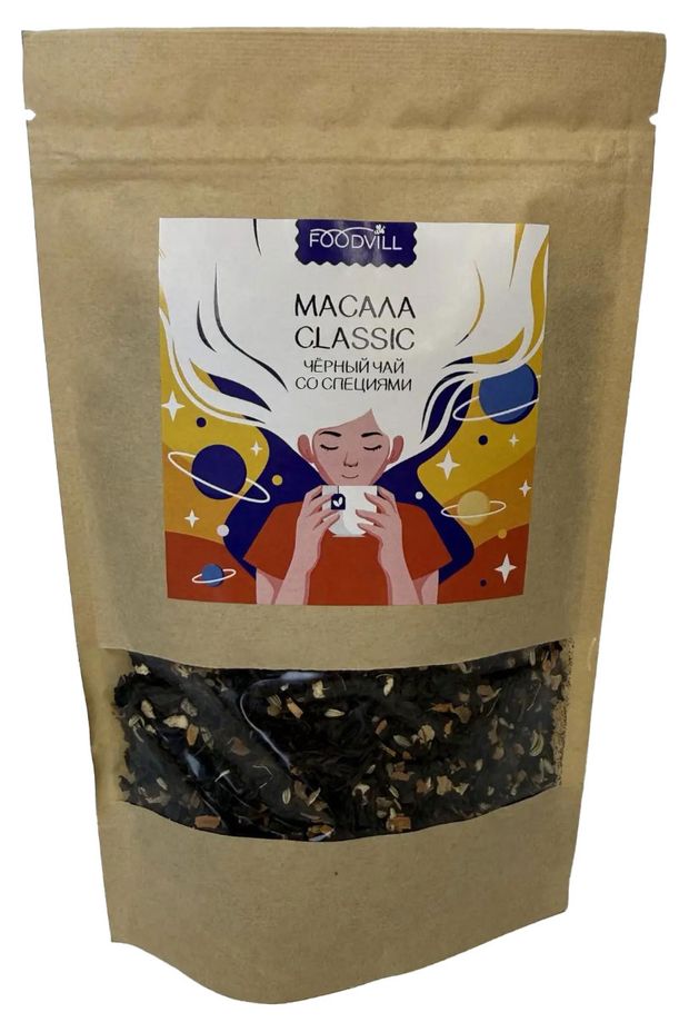 Чай черный FoodVill Масала Classic со специями, 100 г