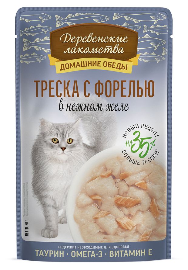Корм влажный для кошек Деревенские лакомства...