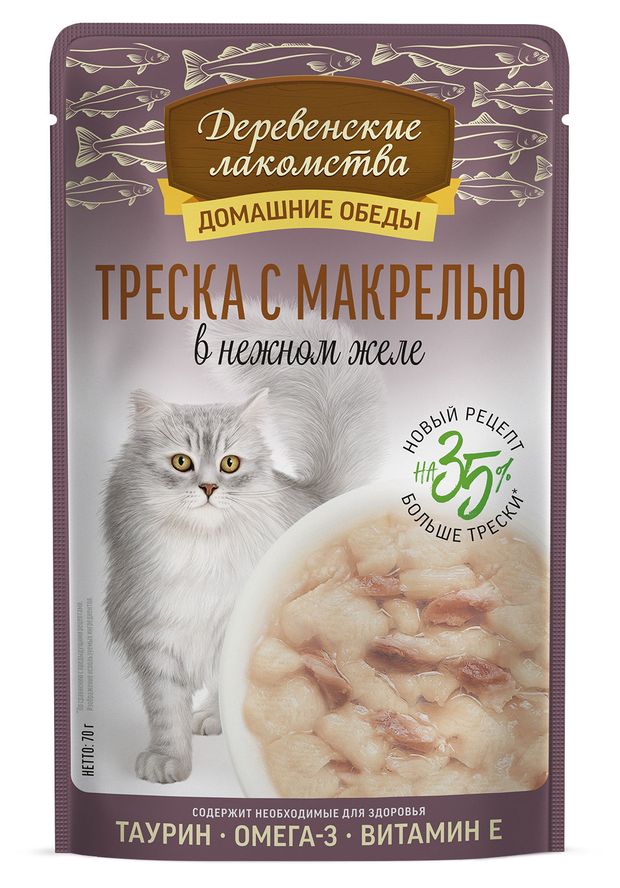 Корм влажный для кошек Деревенские лакомства...