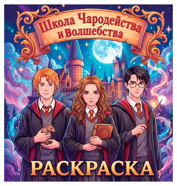 фото Раскраска. школа чародейства и волшебства аст