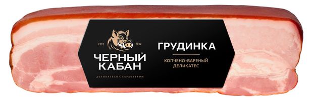Грудинка варено-копченая Черный кабан в карамельной корочке, 300 г