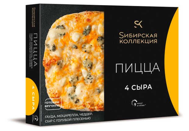 Пицца Римская Sибирская Коллекция Classic 4 сыра замороженная, 365 г