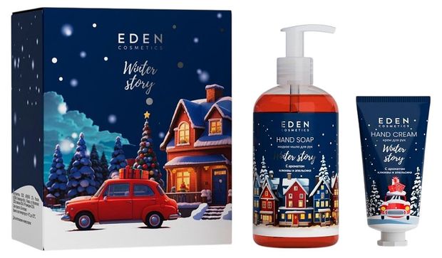 Набор подарочный EDEN Winter story крем для рук 50 мл + жидкое мыло рук 245 мл