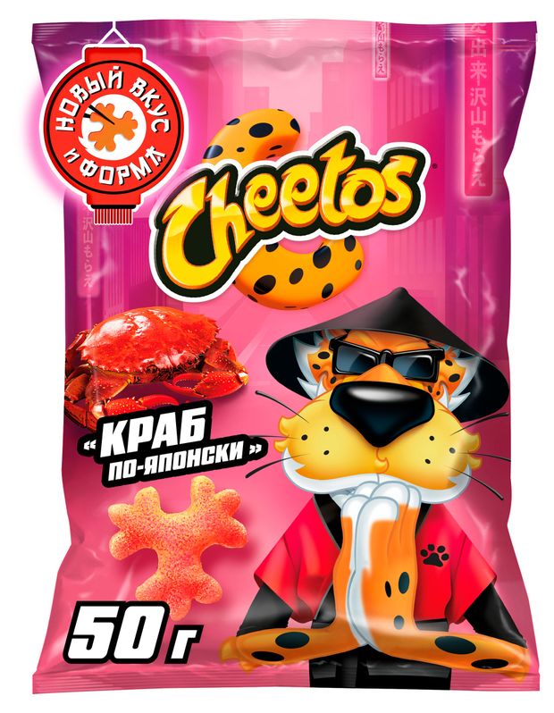 Снеки кукурузные Cheetos Краб по-японски, 50 г