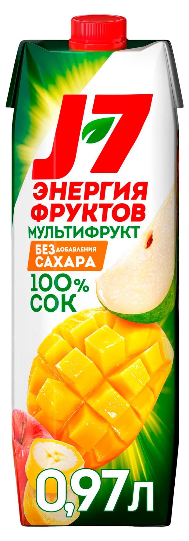 Нектар J7 Мультифрукт с мякотью, 970 мл