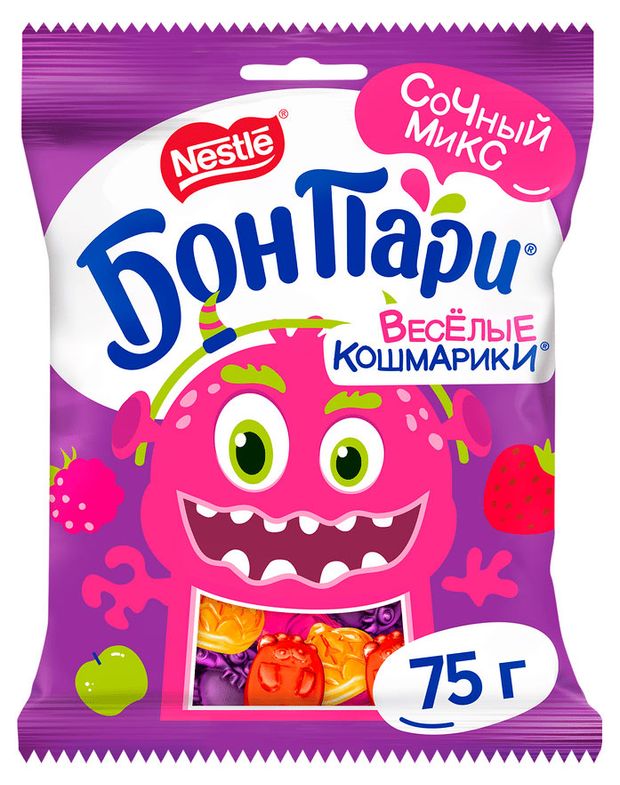 Мармелад жевательный Бон Пари Веселые Кошмарики, 75 г