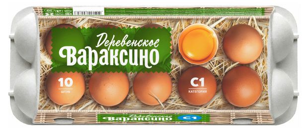 Яйцо куриное Вараксино Деревенское С1 цвет в ассортименте, 10 шт