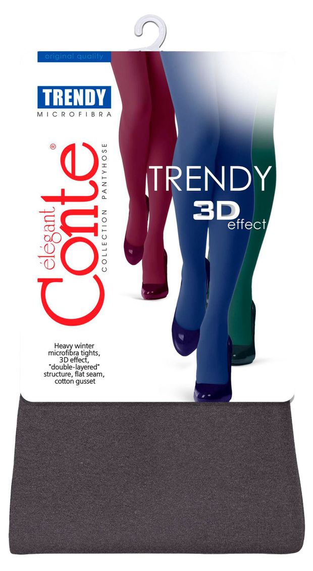 Колготки женские Conte Elegant Fantasy Trendy melange 60 den серые, р 4