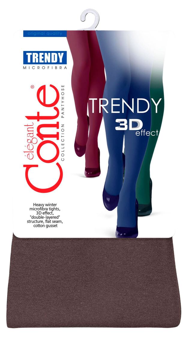 Колготки женские Conte Elegant Fantasy Trendy melange 60 den шоколадные, р 4