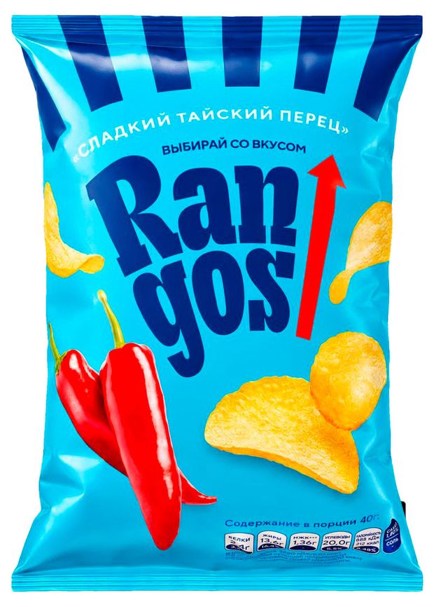 Чипсы картофельные Rangos сладкий тайский перец Беларусь, 120 г