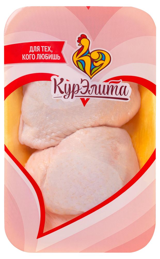 Бедро цыпленка-бройлера КурЭлита с частью спинки охлажденное, ~ 900 г
