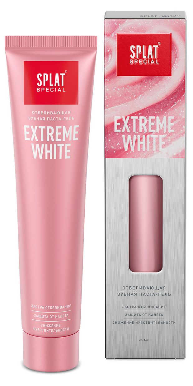 Зубная паста-гель SPLAT Special Extreme White отбеливающая мятная, 75 мл