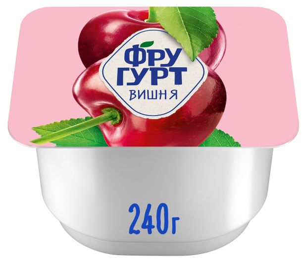 Йогурт Фругурт Большая порция вишня 2% БЗМЖ, 240 г