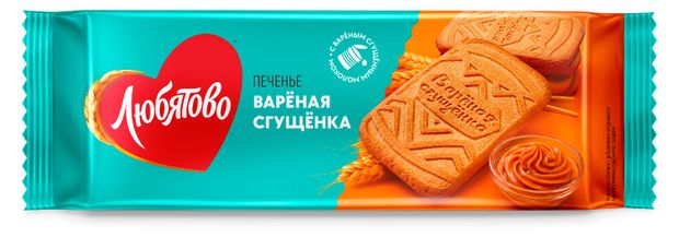 Печенье сахарное Любятово с ароматом вареной сгущенки, 220 г