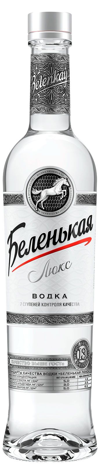 Водка Беленькая Люкс Россия, 0,5 л