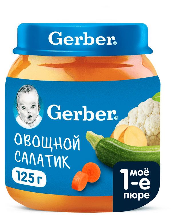 фото Пюре овощное gerber овощной салатик с 5 мес., 125 г