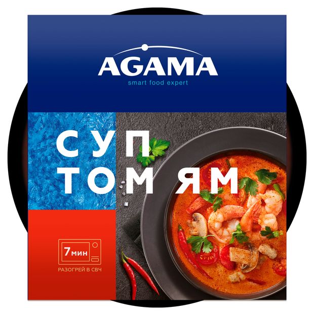 Готовое блюдо Agama Суп Том-ям с вешенками замороженный, 250 г