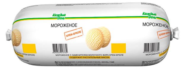 Мороженое Каждый день крем-брюле батон БЗМЖ, 750 г