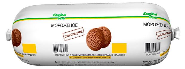Мороженое Каждый день шоколадное батон БЗМЖ, 750 г