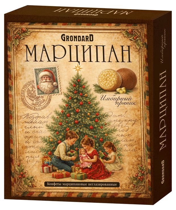 Конфеты неглазированные марципановые GRONDARD...