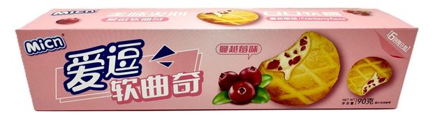 Печенье мягкое Micn Aidou со вкусом клюквы Китай, 90 г