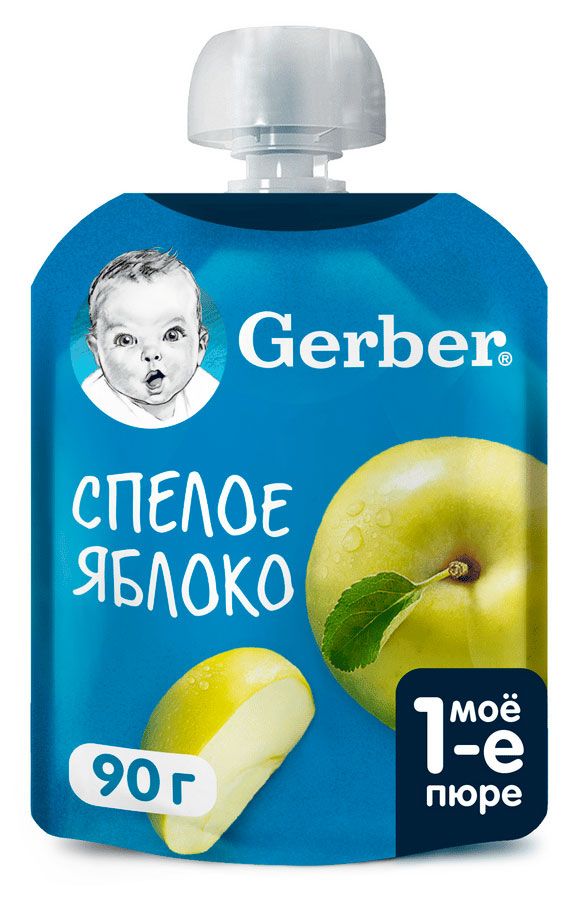 фото Пюре фруктовое gerber спелое яблоко с 4 мес., 90 г