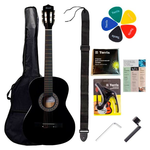 Гитара акустическая Terris TC-038BK Starter Pack