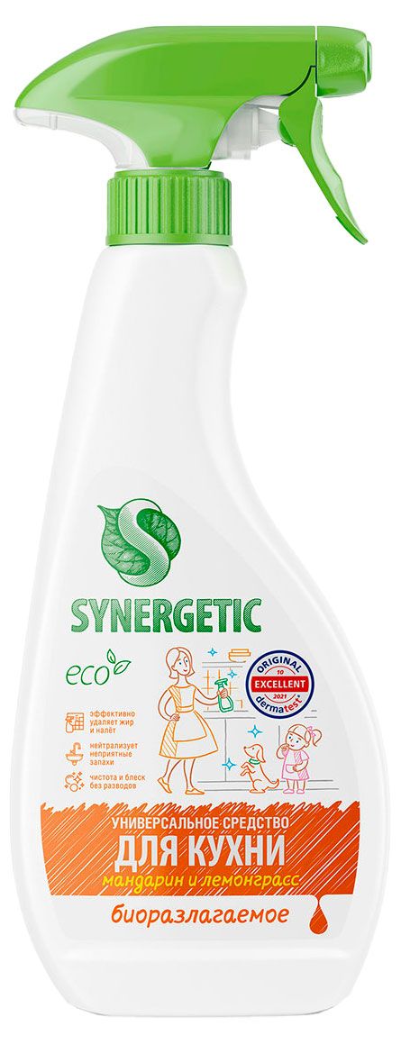 Универсальное средство для кухни Synergetic Мандарин и лемонграсс, 500 мл