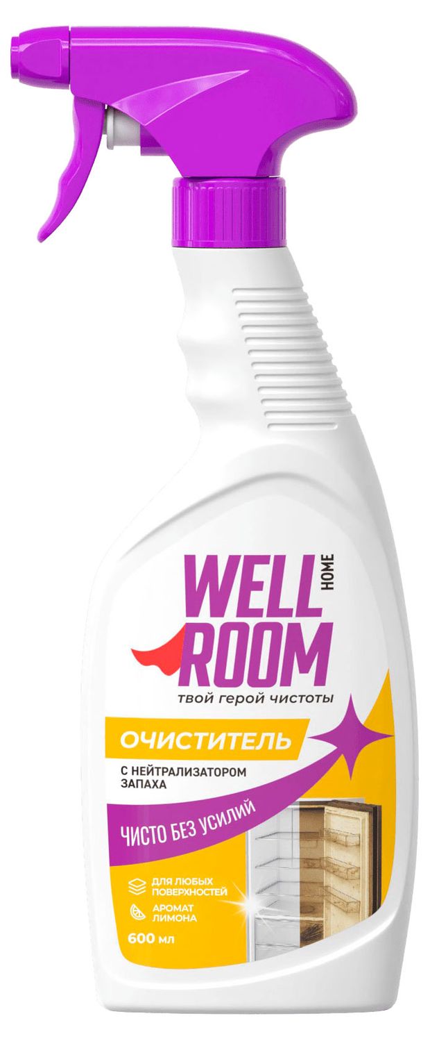 фото Очиститель wellroom с нейтрализатор запаха аромат лимона, 600 мл