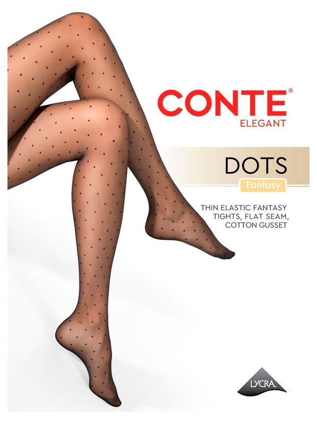 Колготки Conte Elegant Fantasy Dots черные, р. 3