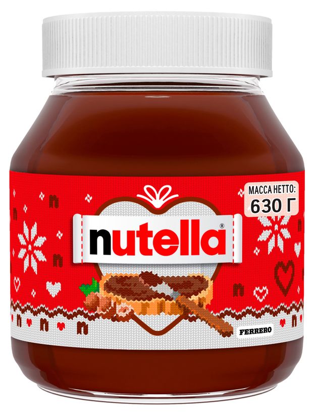 Паста ореховая Nutella с добавлением какао, 630 г