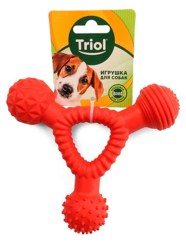 Игрушка для собак Triol Треугольник 15,8х14,5х4,4 см, 1 шт в ассортименте