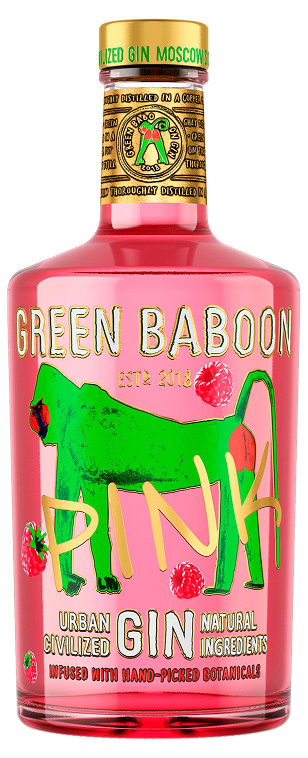 Джин Green Baboon Pink Россия, 0,7 л