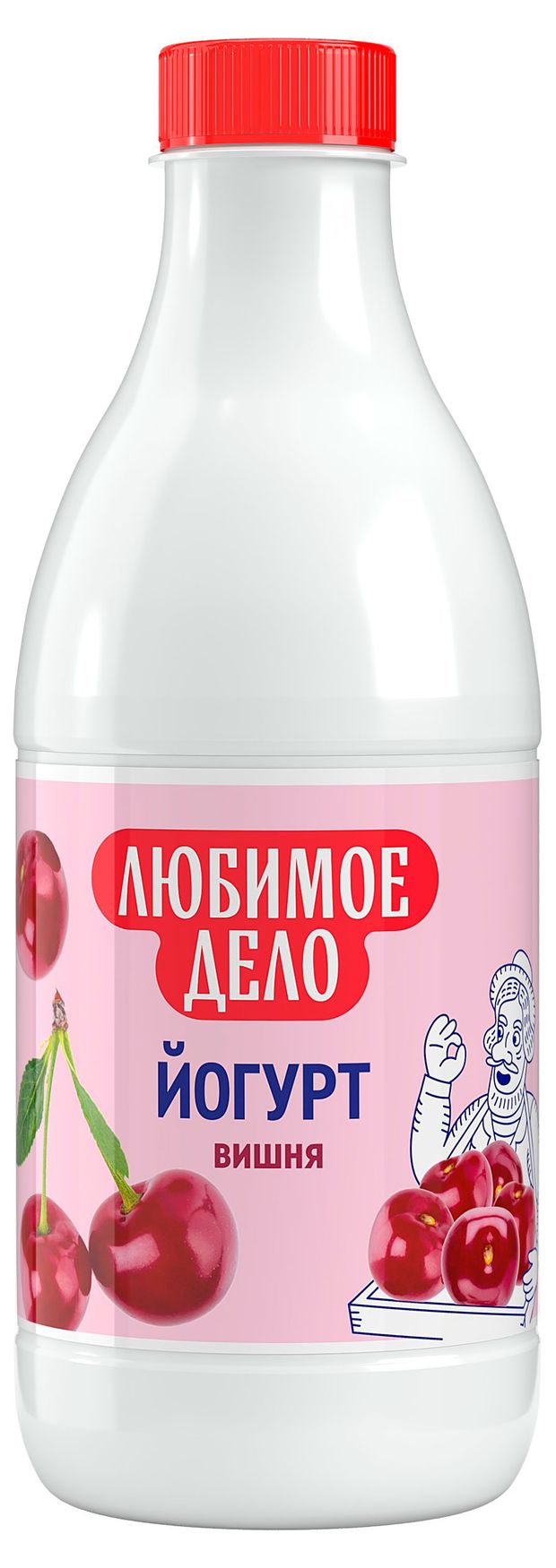 Йогурт питьевой Любимое дело с вишней 1,5% БЗМЖ, 920 г