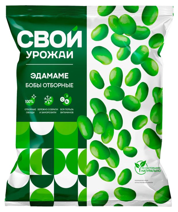 Бобы Эдамаме Свой Урожай отборные замороженные, 300 г