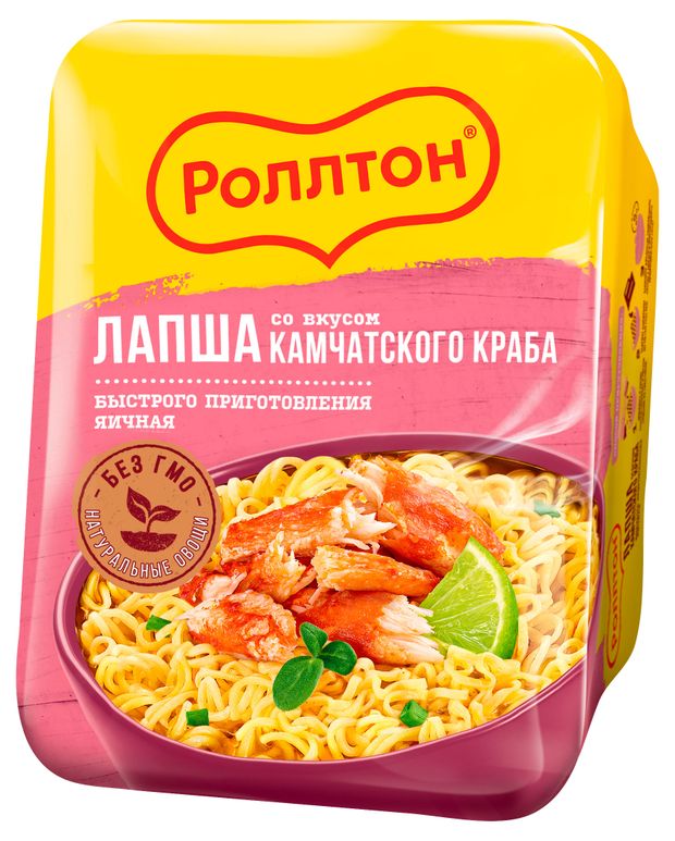 Лапша Роллтон Камчатский краб, 90 г