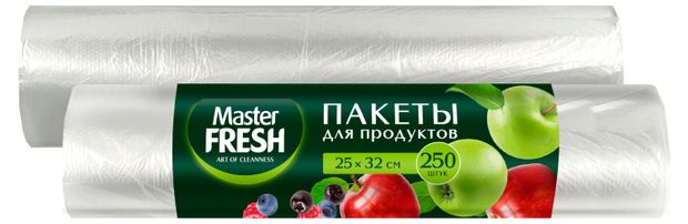 фото Пакеты для продуктов master fresh series ultra 200шт+50шт в подарок