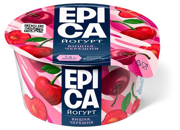Йогурт густой ложковый EPICA с вишней-черешней 4.8%, 130 г