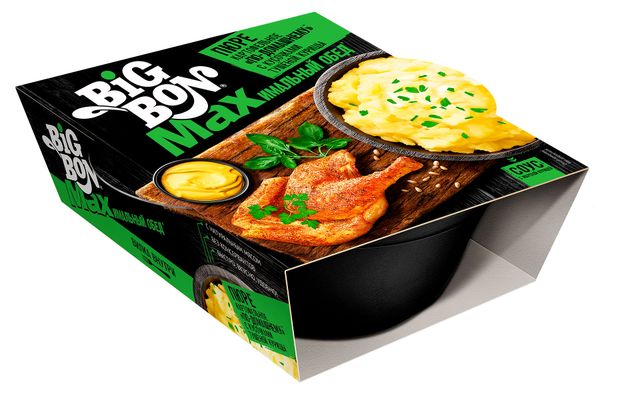 Пюре картофельное BIGBON По-домашнему с тушеной курицей, 110 г