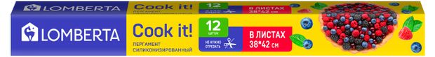 Пергамент для выпечки Lomberta Baking Paper 38х42 см, 12 листов