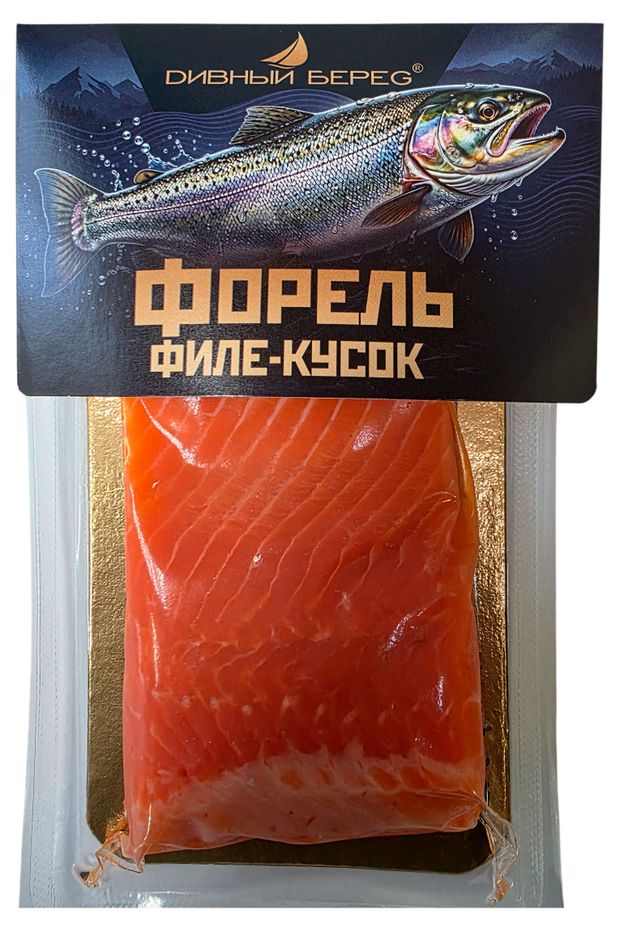Форель радужная Дивный берег филе-кусок слабосоленая, 150 г