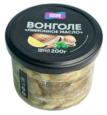 Мясо клем вонголе Лунское море в лимонном масле, 200 г